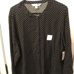 Black & White Dot Tunic Top